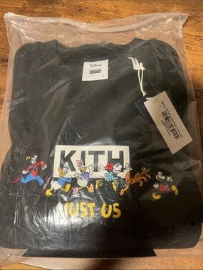KITH x Disney Kids' Black 'Just Us' Graphic Sweatshirt